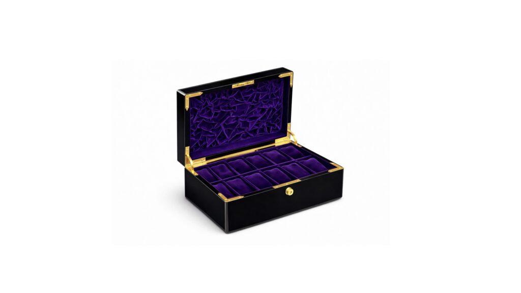 Leuchars & Son Watch Case Piano Black Violet